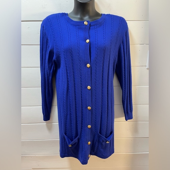 PORTS TRADEMARK DESIGNS – Long Wool Cardigan (L) - Picture 7 of 8